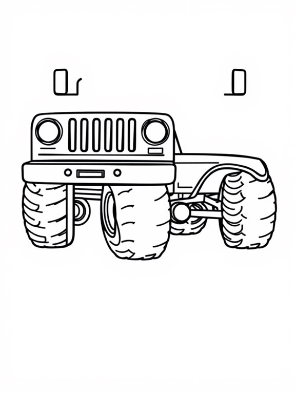 4x4 truck coloring page