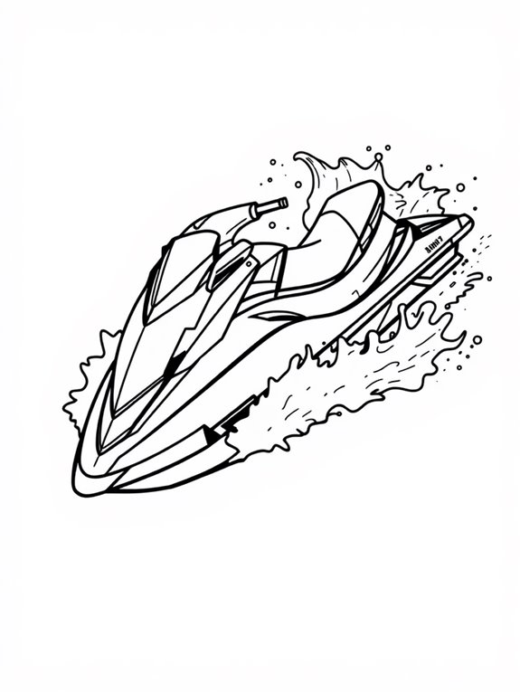 abstract jet ski art