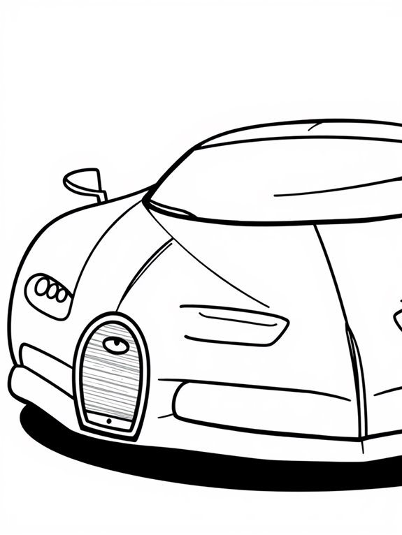 adorable bugatti coloring page