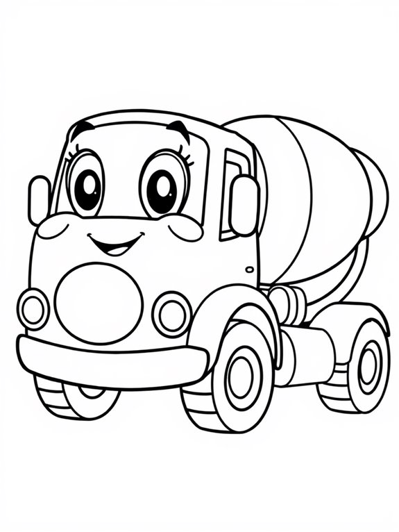 adorable cement mixer truck