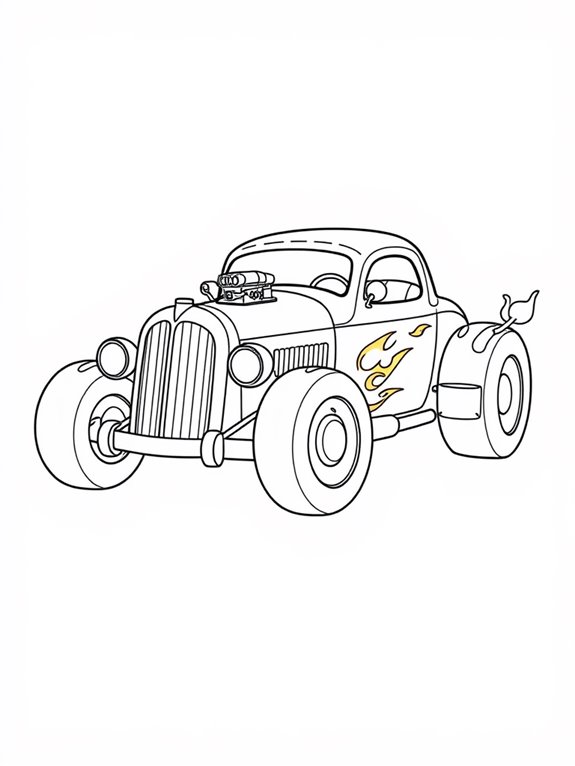 adorable classic car illustration