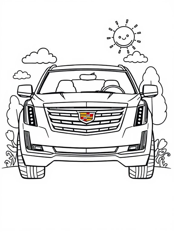 adorable escalade coloring page