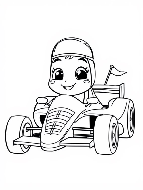 adorable indycar coloring activity