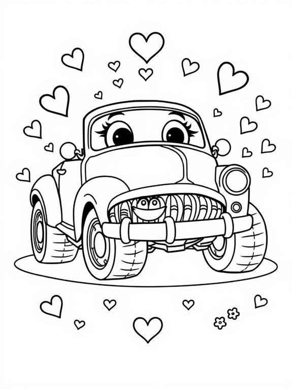 adorable lowrider coloring page