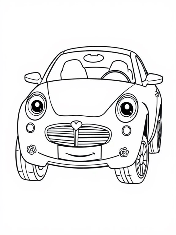 adorable luxury car illustration