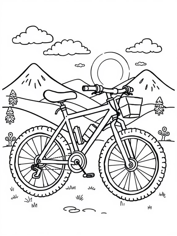 adorable mountain bike illustration