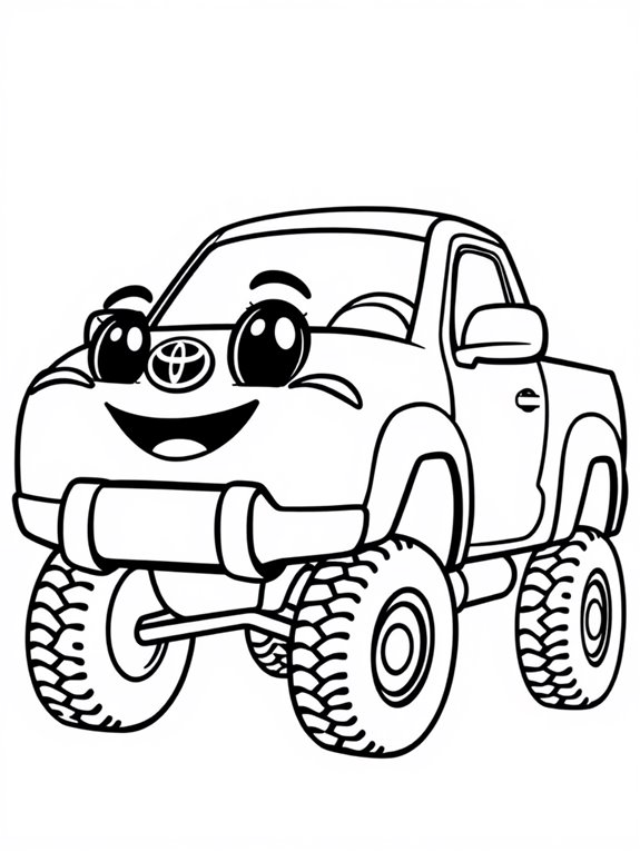 adorable tacoma coloring page