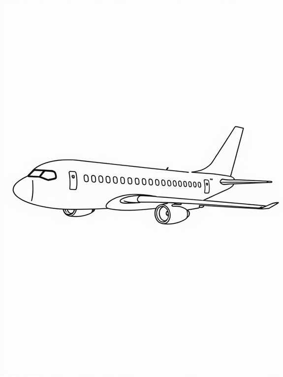 airplane coloring page activity