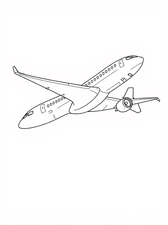 airplane coloring page design