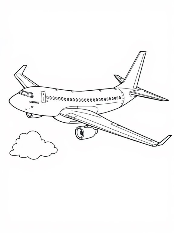 airplane coloring page design