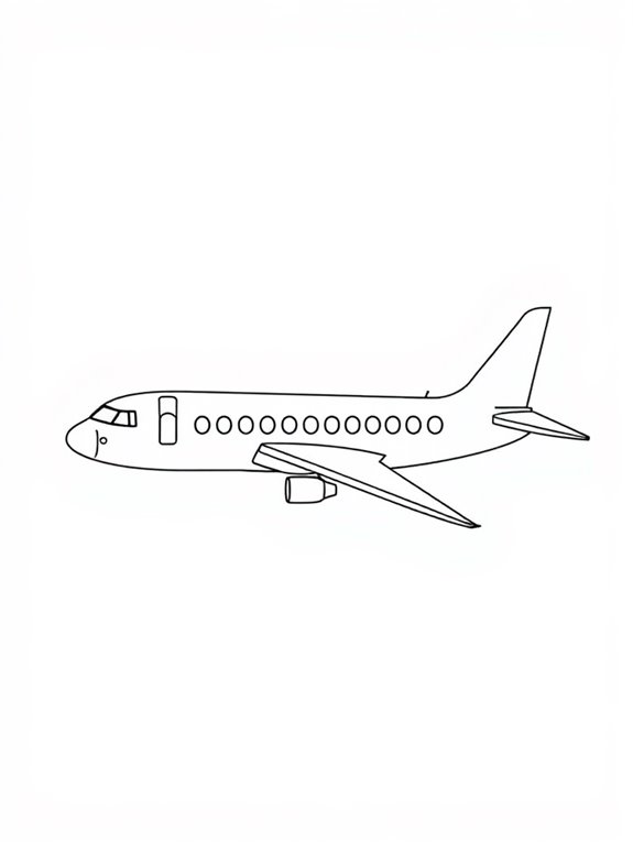 airplane coloring page design