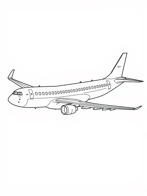 airplane coloring page design