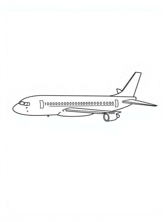 airplane coloring page design