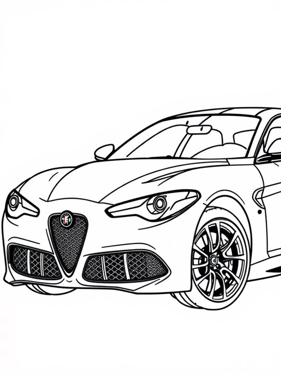 alfa romeo coloring page