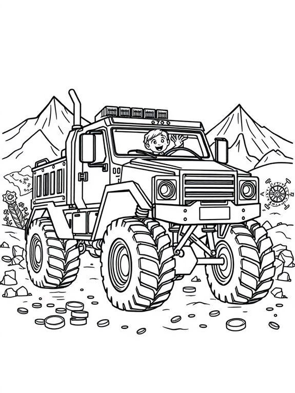 armored truck coloring adventure