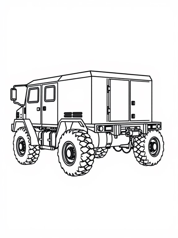 armored truck coloring page