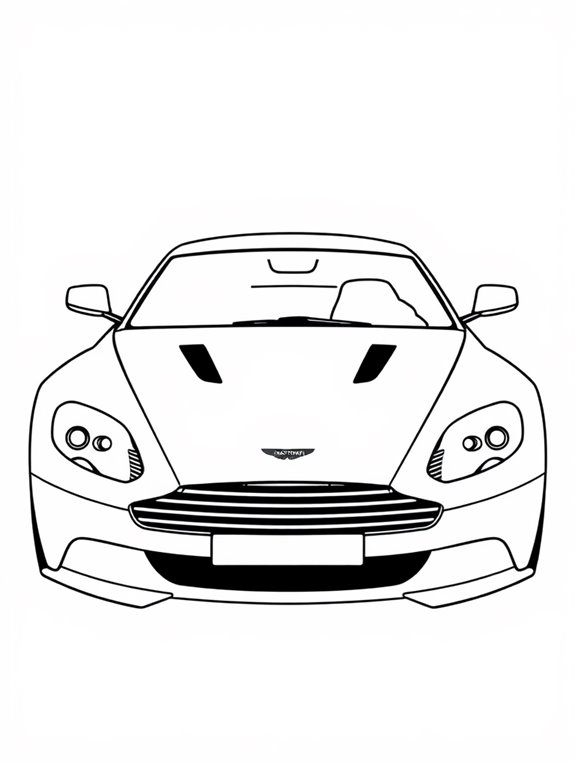 aston martin coloring page