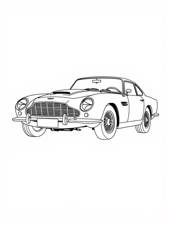 aston martin coloring page