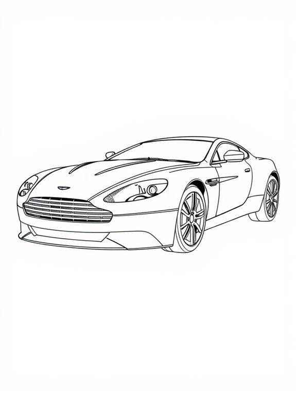 aston martin coloring page