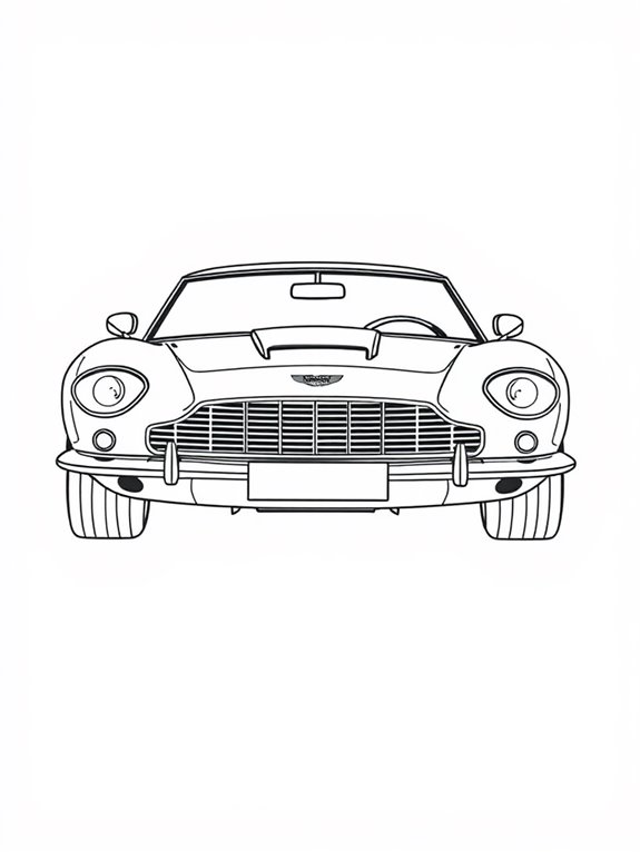 aston martin coloring page