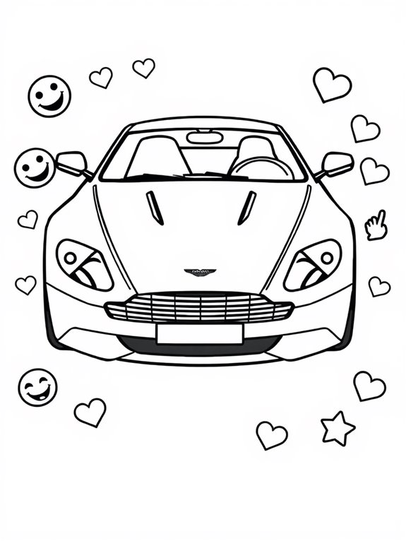 aston martin coloring page