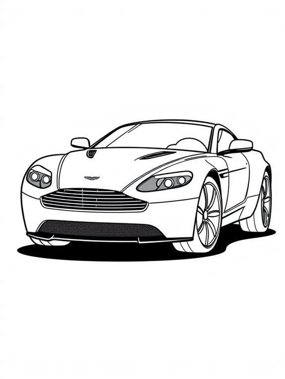 aston martin coloring page