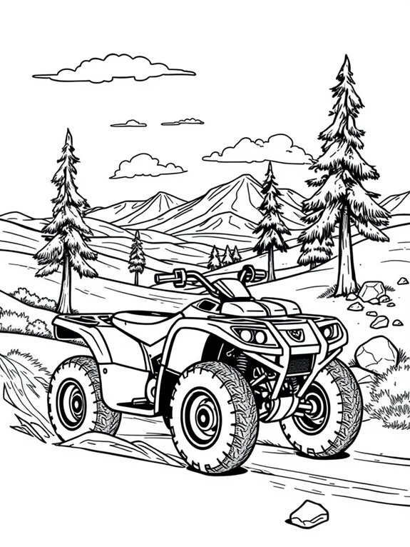 atv in nature scene