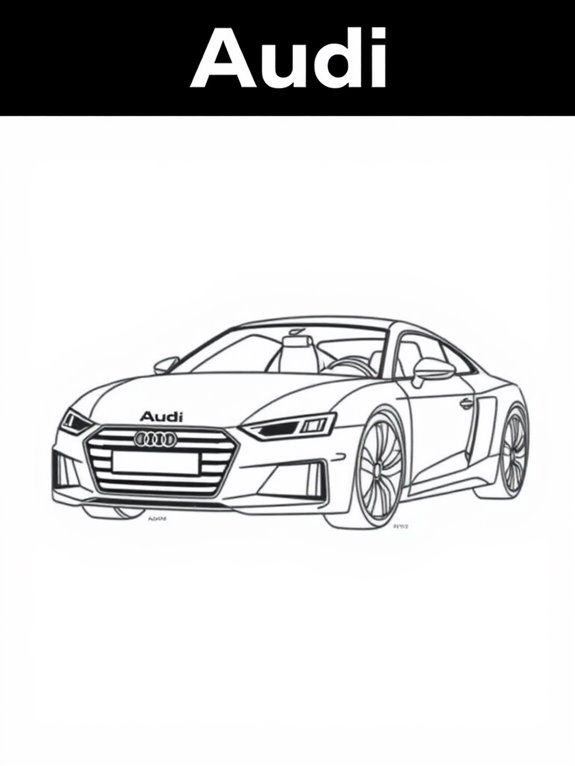 audi coupe coloring page