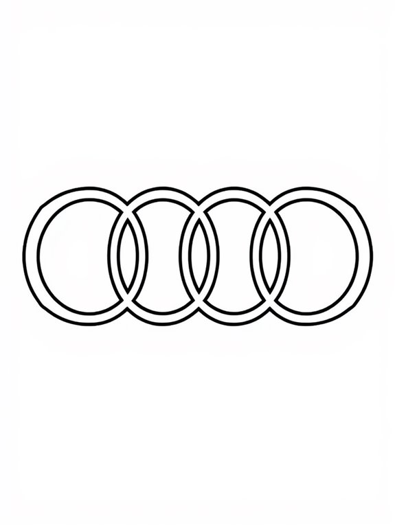 audi logo coloring page