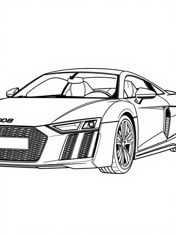 audi r8 coloring activity