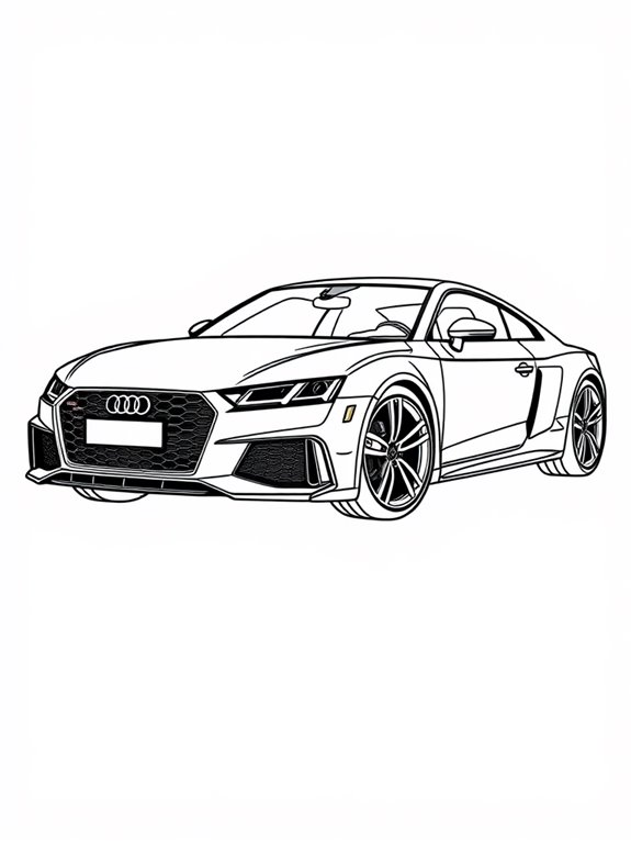 audi sports car outline