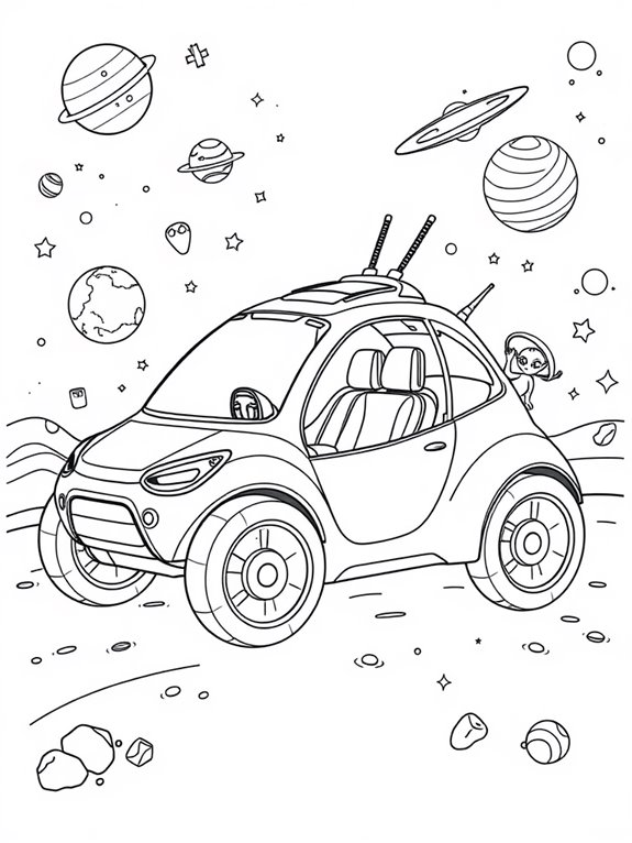 autonomous car in space