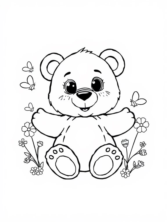 bear coloring page fun