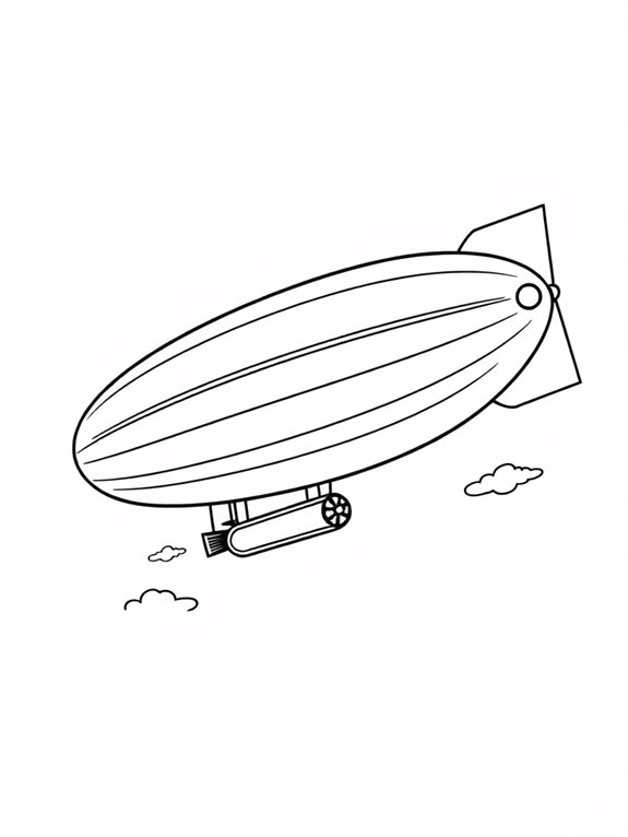 beginner zeppelin coloring page