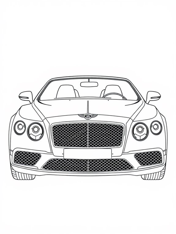 bentley car coloring activity