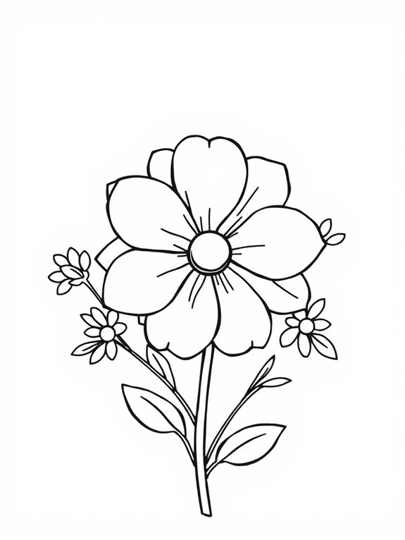 bentley flower coloring page