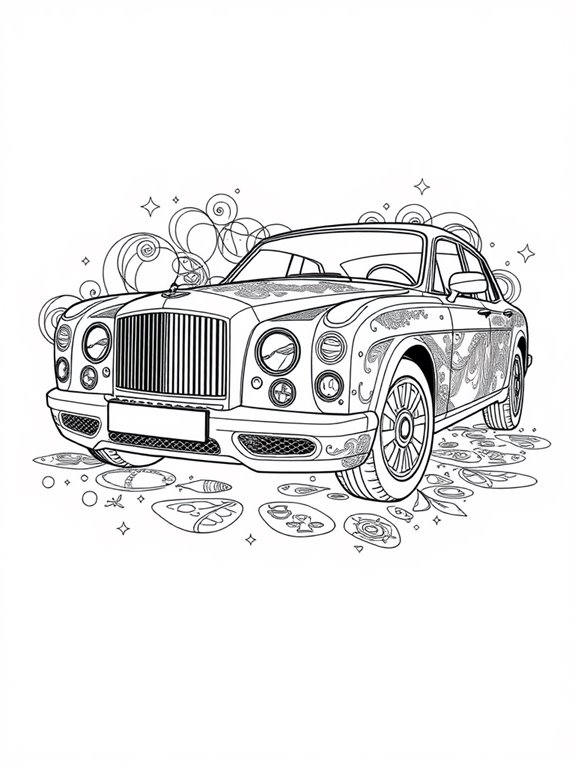 bentley line art design