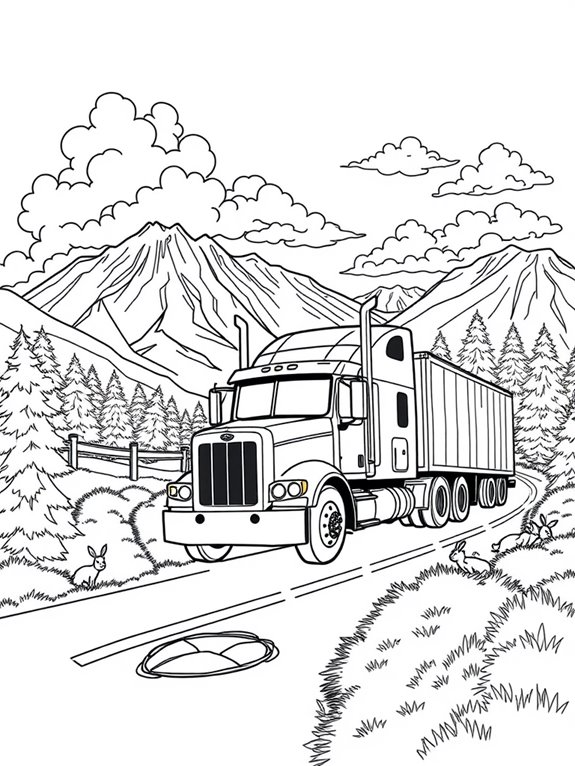 big rig coloring adventure