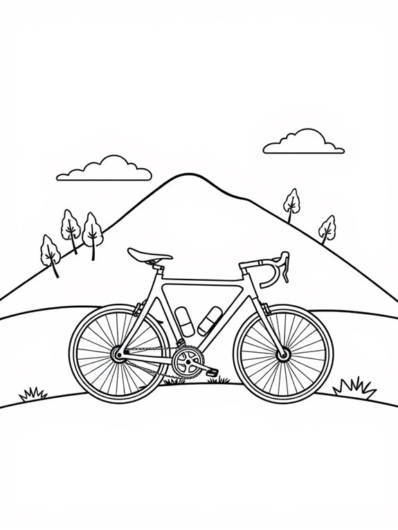 bike on scenic hill