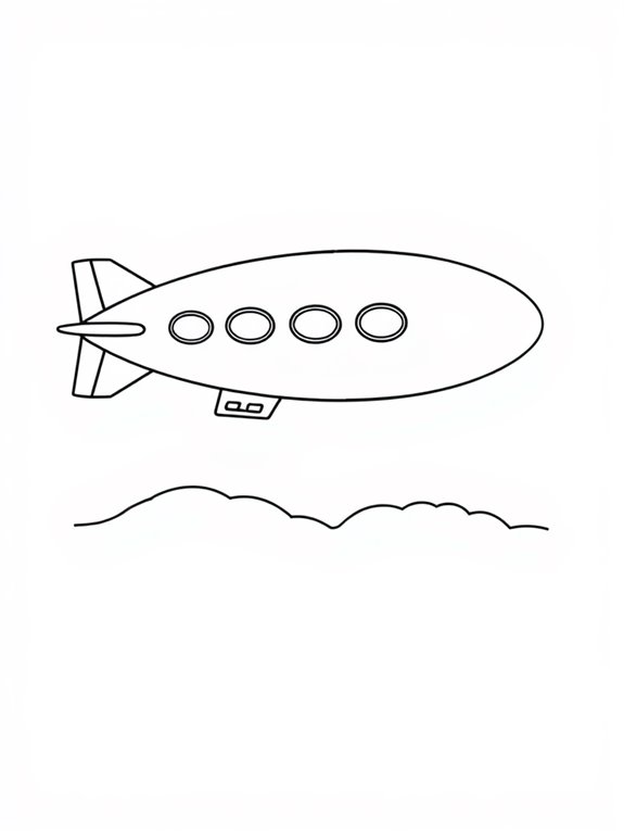 blimp coloring page activity