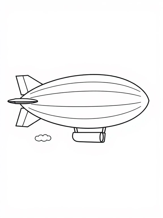 blimp coloring page activity