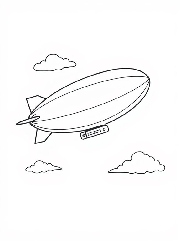 blimp coloring page design