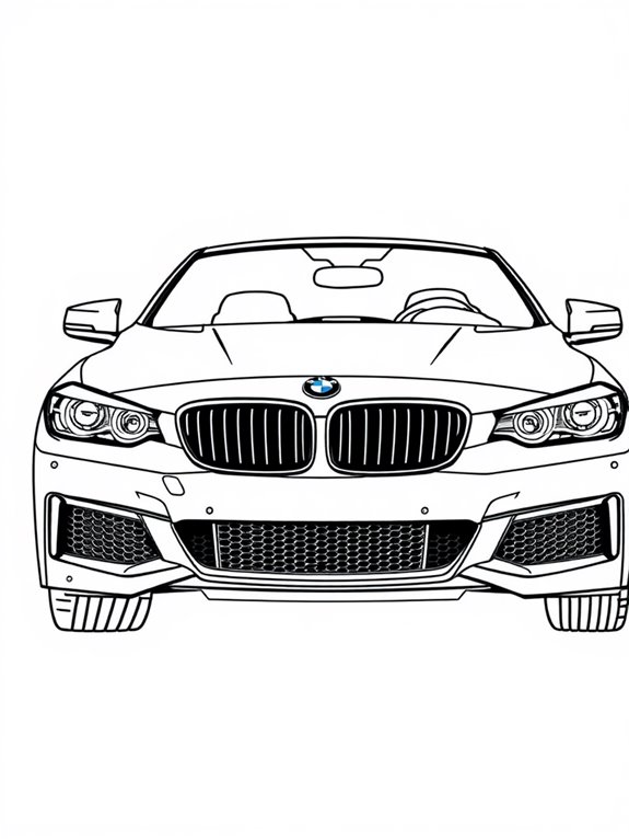 bmw coloring page design