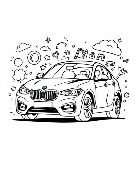 bmw coloring page fun