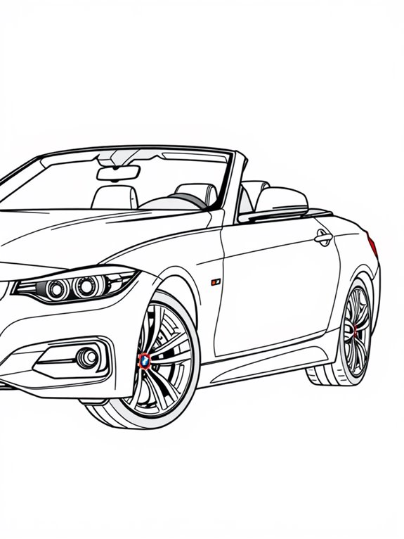 bmw convertible coloring page