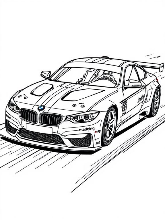 bmw race car art