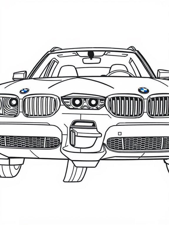 bmw suv coloring page