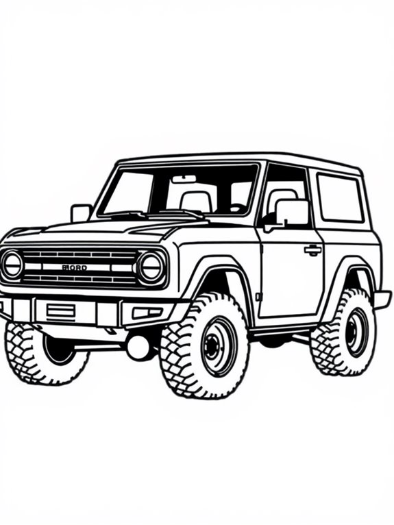 bold ford bronco silhouette