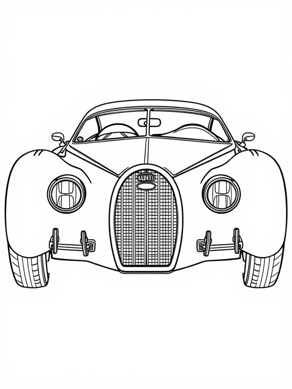 bugatti car coloring page