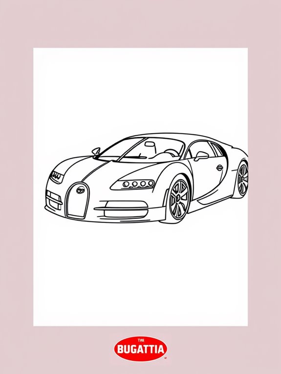 bugatti car coloring page